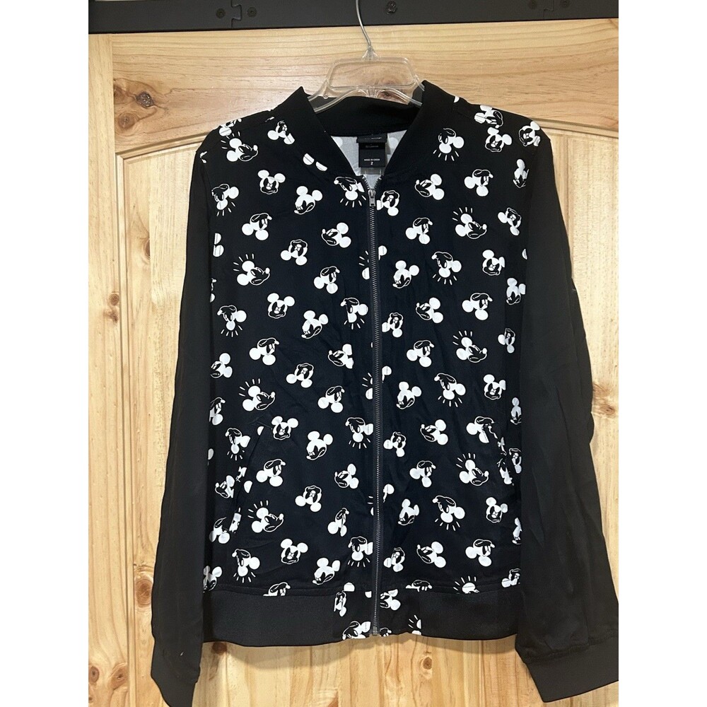 Disney Torrid Mickey Mouse Bomber Jacket Black Size 2XL Full Zip NWT